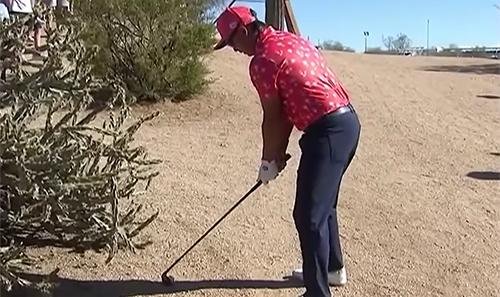 Sweet Left Handed Shot by Rickie Fowler