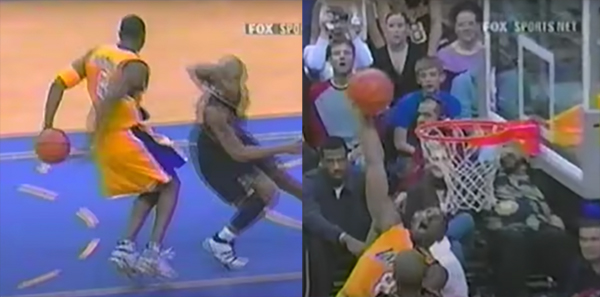 Kobe’s Crazy Around-the-back Reverse Dunk (from the vault)