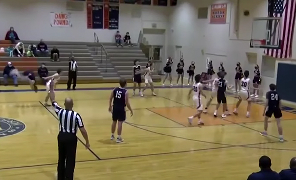 A Backflip 3-point Basketball Shot?